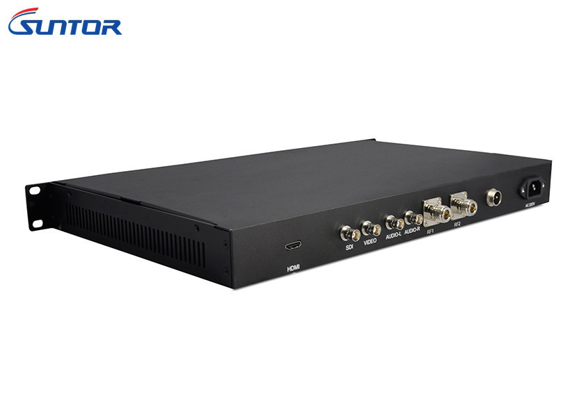 1U H.264 Regular Wireless HD COFDM Receiver With Multimedia Interface BNC CVBS Port