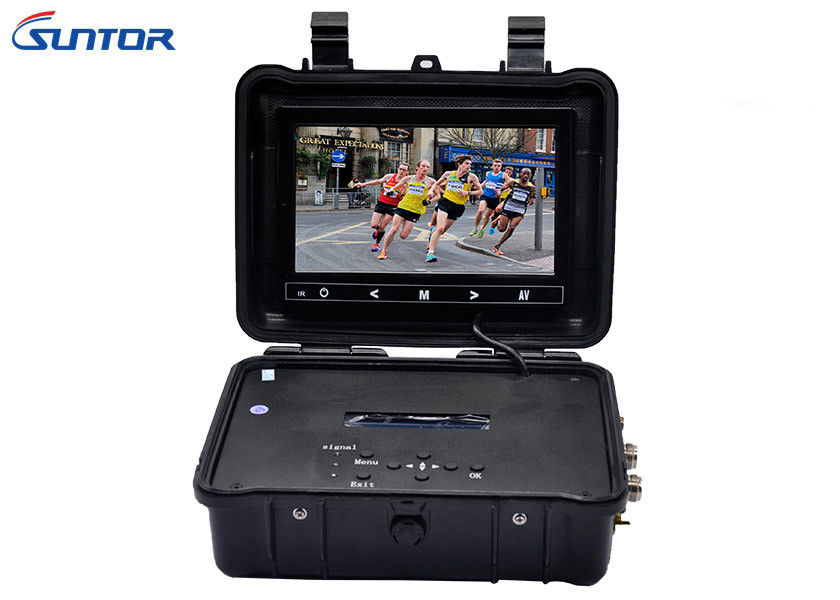 1 CH 7 Inch LCD COFDM Receiver , Audio Video Receiver With High Definition Multimedia Interface BNC Port