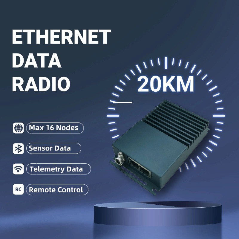 Data Link Remote MM27R Long Range 30Mbps Ethernet Data Link DTL for UAV or Drone