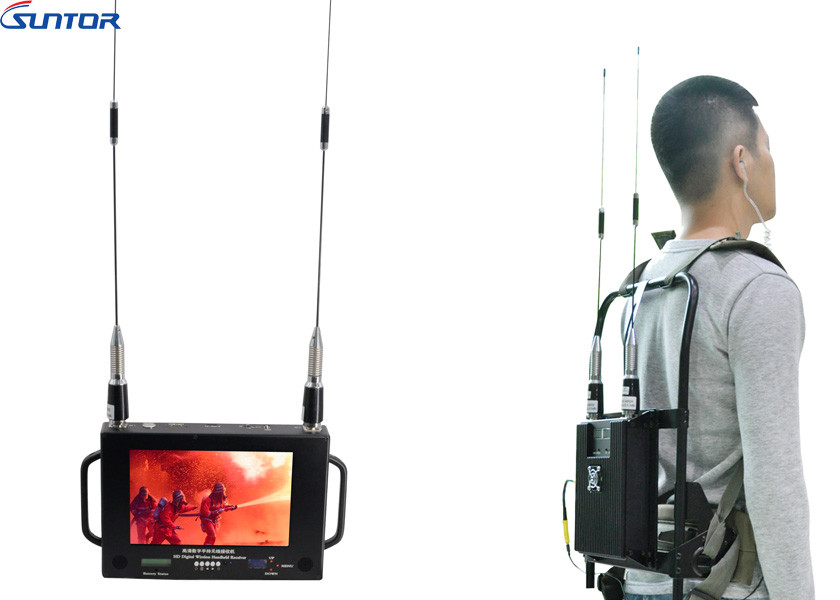 HDMI / Av COFDM Wireless Transmitter Military Backpack System With Digital LED Control Panel