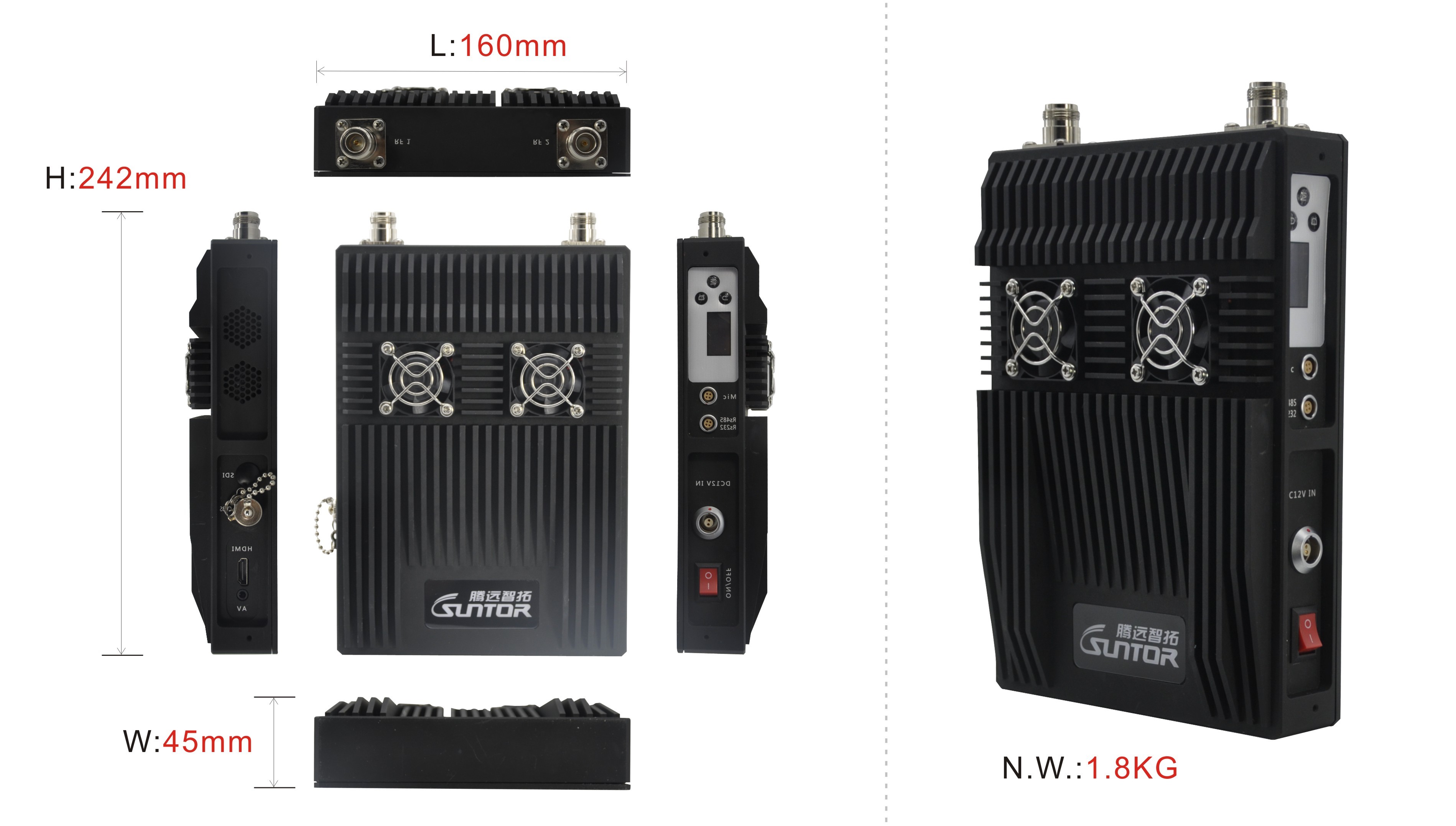 Low Frequency Professional COFDM Video Transmitter Wireless For multi