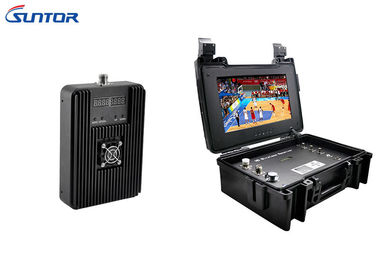 UHF HD COFDM Wireless System with LCD receiver box for long range live broadcast